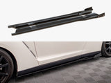 Side Skirts Diffusers + Flaps compatible with Nissan GT-R R35 1st Facelift