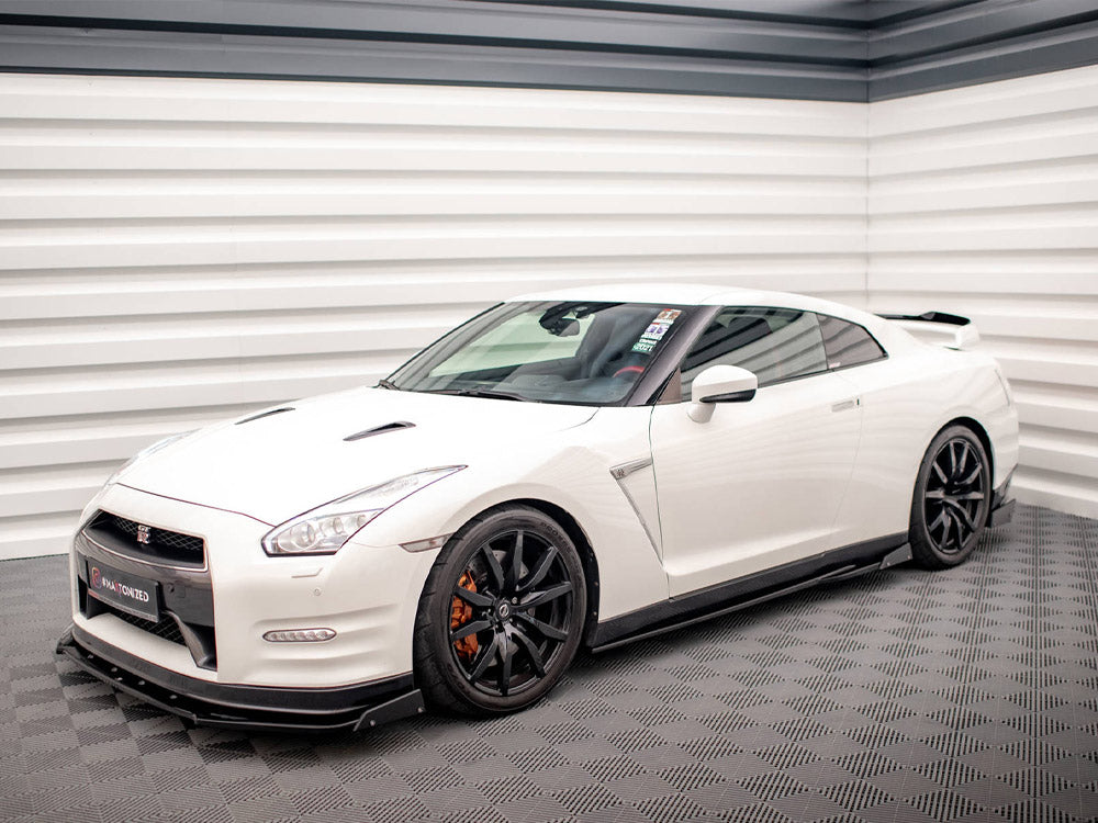 Side Skirts Diffusers + Flaps compatible with Nissan GT-R R35 1st Facelift