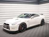 Side Skirts Diffusers + Flaps compatible with Nissan GT-R R35 1st Facelift