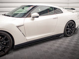Side Skirts Diffusers + Flaps compatible with Nissan GT-R R35 1st Facelift