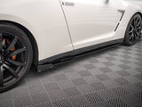 Side Skirts Diffusers + Flaps compatible with Nissan GT-R R35 1st Facelift