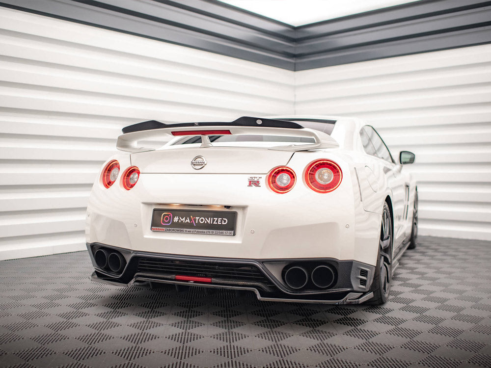 MAXTON DESIGN Central Rear Splitter (Vertical Bars) Nissan GTR R35 Facelift