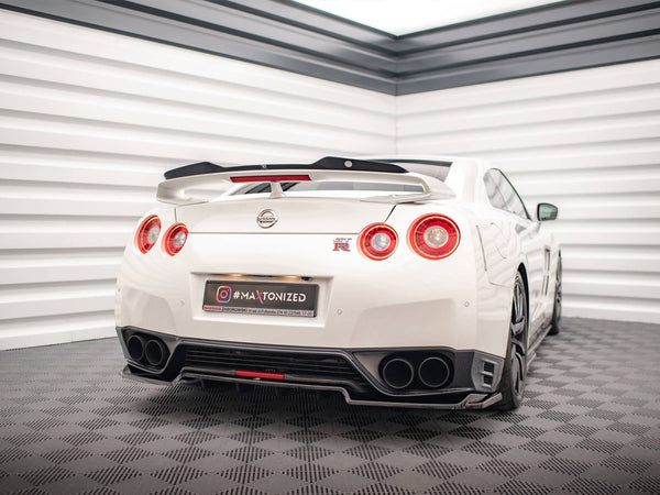 MAXTON DESIGN Central Rear Splitter (Vertical Bars) Nissan GTR R35 Facelift