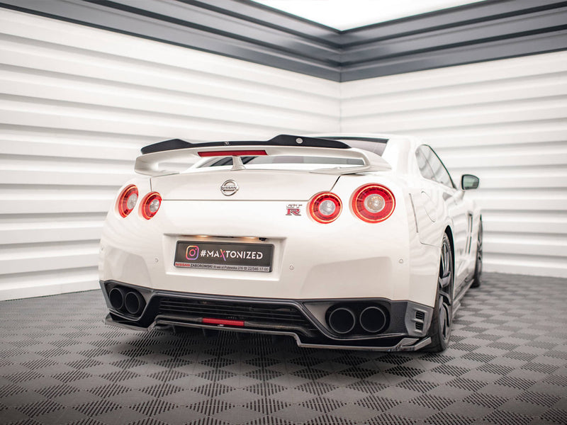 MAXTON DESIGN Central Rear Splitter (Vertical Bars) Nissan GTR R35 Facelift