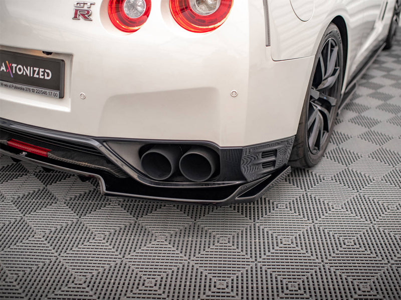 MAXTON DESIGN Central Rear Splitter (Vertical Bars) Nissan GTR R35 Facelift
