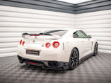 MAXTON DESIGN Central Rear Splitter + Flaps Nissan GTR R35 Facelift
