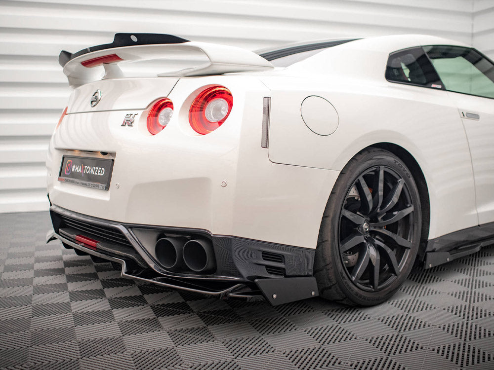 MAXTON DESIGN Central Rear Splitter + Flaps Nissan GTR R35 Facelift