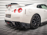 MAXTON DESIGN Central Rear Splitter + Flaps Nissan GTR R35 Facelift