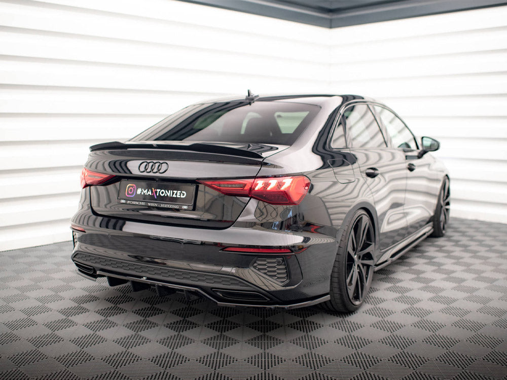 Rear Splitter (Vertical Bars) compatible with Audi A3 S Line Sedan 8Y