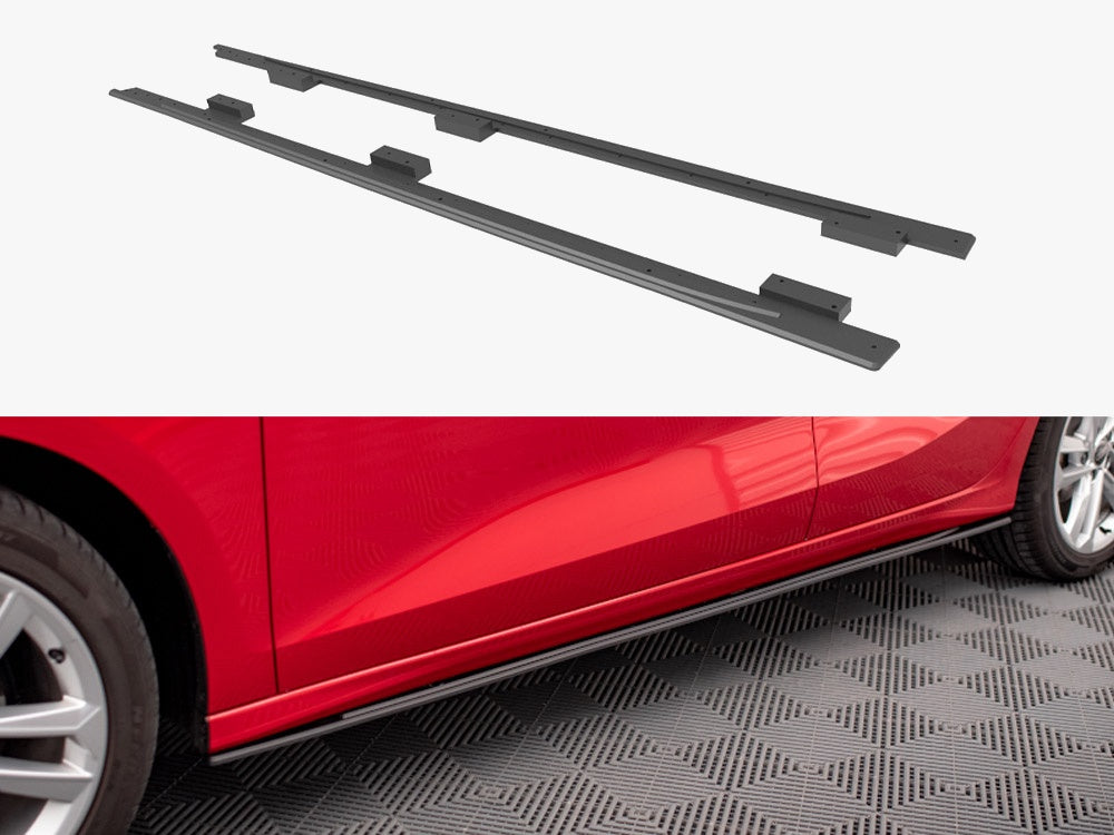Street PRO Side Skirts Diffusers compatible with Audi A3 8Y