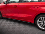 Street PRO Side Skirts Diffusers compatible with Audi A3 8Y