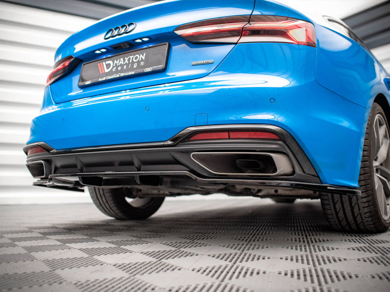 MAXTON DESIGN Central Rear Splitter (Vertical Bars) Audi A5 S-Line F5 Facelift