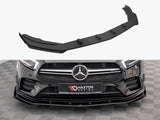Street PRO Front Splitter + Flaps compatible with Mercedes A35 AMG / AMG Line Aero Pack W177