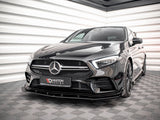 Street PRO Front Splitter + Flaps compatible with Mercedes A35 AMG / AMG Line Aero Pack W177