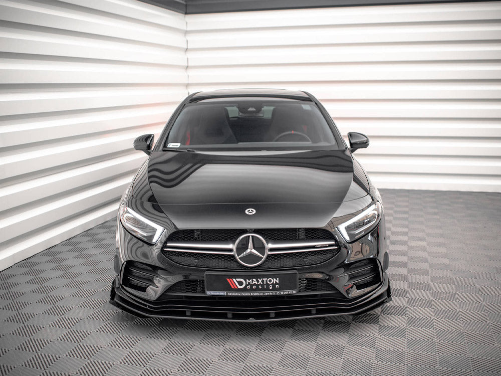 Street PRO Front Splitter + Flaps compatible with Mercedes A35 AMG / AMG Line Aero Pack W177