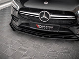 Street PRO Front Splitter + Flaps compatible with Mercedes A35 AMG / AMG Line Aero Pack W177