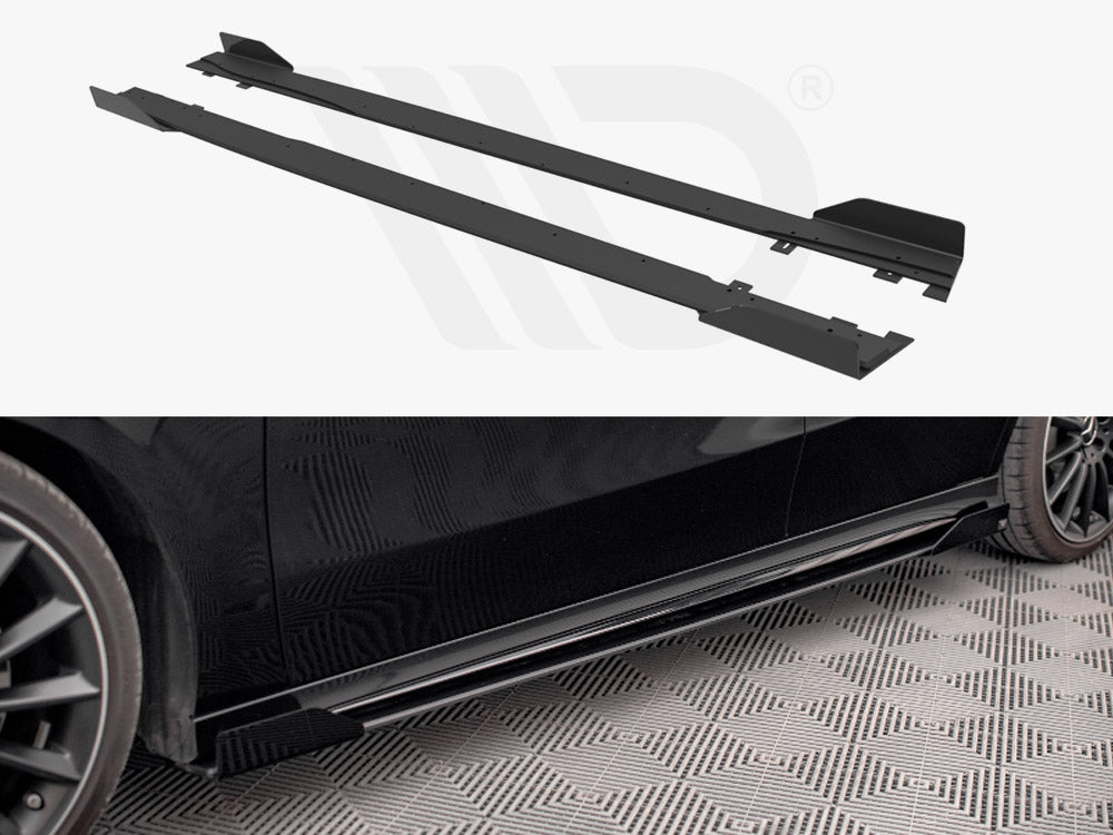 Street PRO Side Skirts Diffusers + Flaps Mercedes A35 AMG / AMG-Line Aero Pack W177