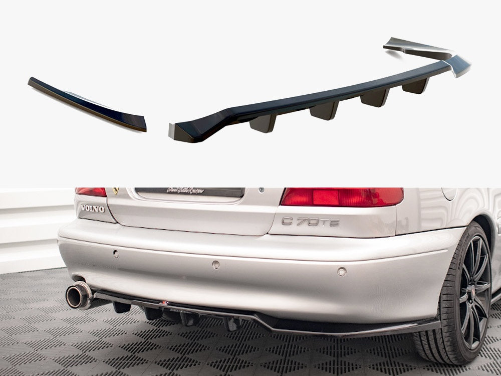 Central Rear Splitter (Vertical Bars) compatible with Volvo C70 Mk1