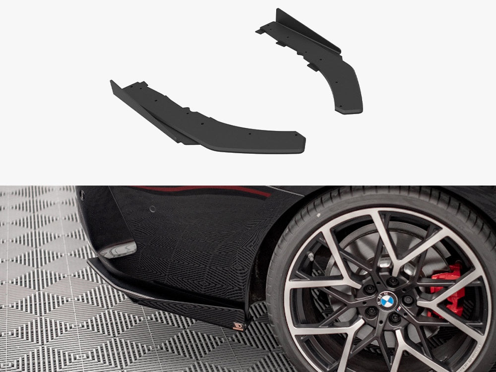 Street Pro Rear Side Splitters + Flaps compatible with BMW 4 M-Pack G22 / G23 / G22 Facelift / G23 Facelift