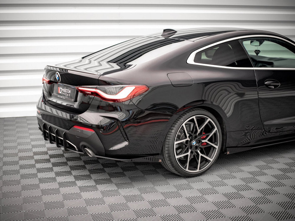 Street Pro Rear Side Splitters + Flaps compatible with BMW 4 M-Pack G22 / G23 / G22 Facelift / G23 Facelift