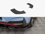 Street Pro Rear Side Splitters compatible with Hyundai i30 N Fastback Mk3 Facelift - Black-Red