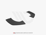 Street Pro Rear Side Splitters compatible with Hyundai i30 N Fastback Mk3 Facelift - Black-Red