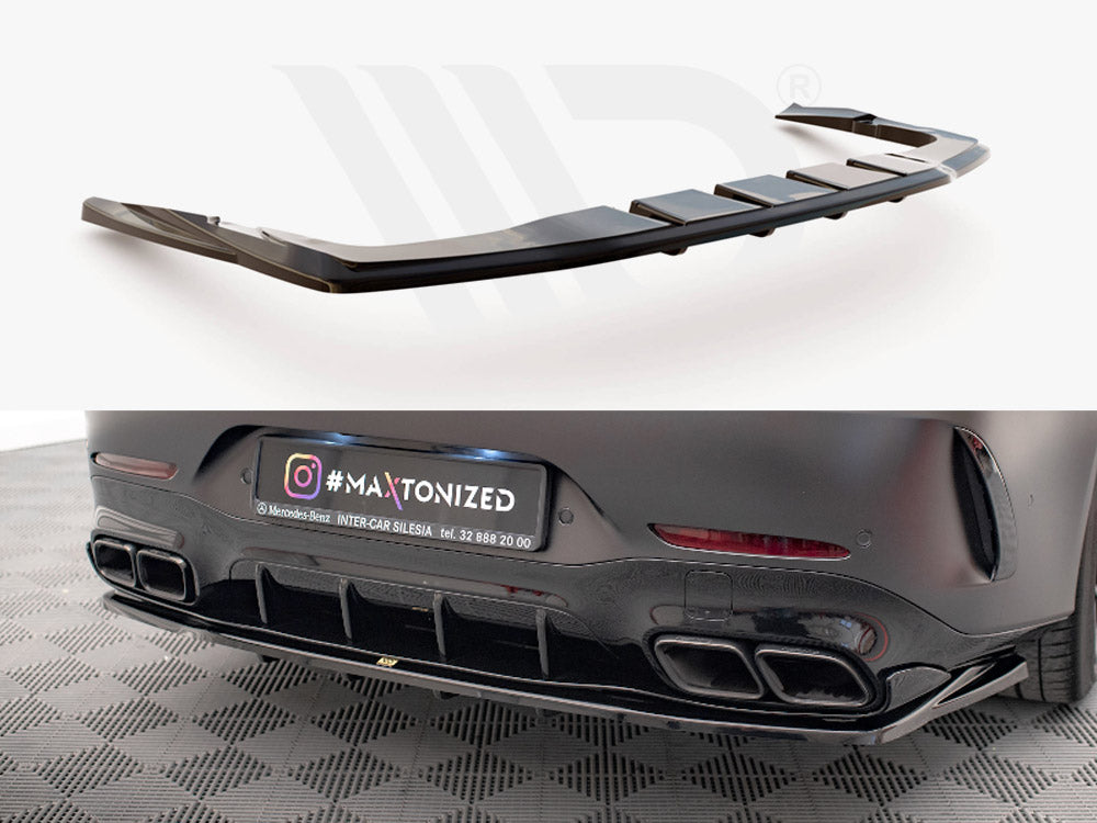 MAXTON DESIGN Central Rear Splitter (Vertical Bars) Mercedes AMG GT 63S 4-door Coupe Aero