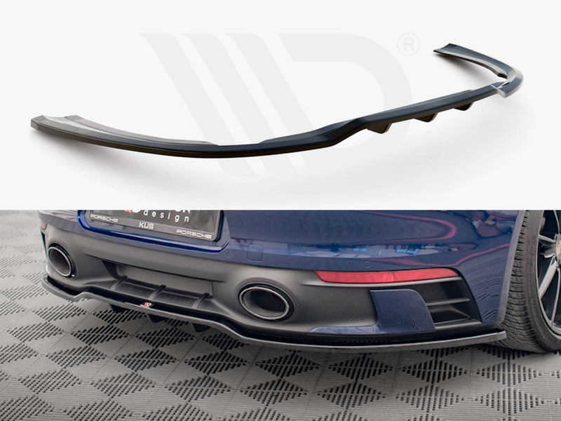 MAXTON DESIGN Central Rear Splitter V.1 (Vertical Bars) Porsche 911 Carrera Aero 992