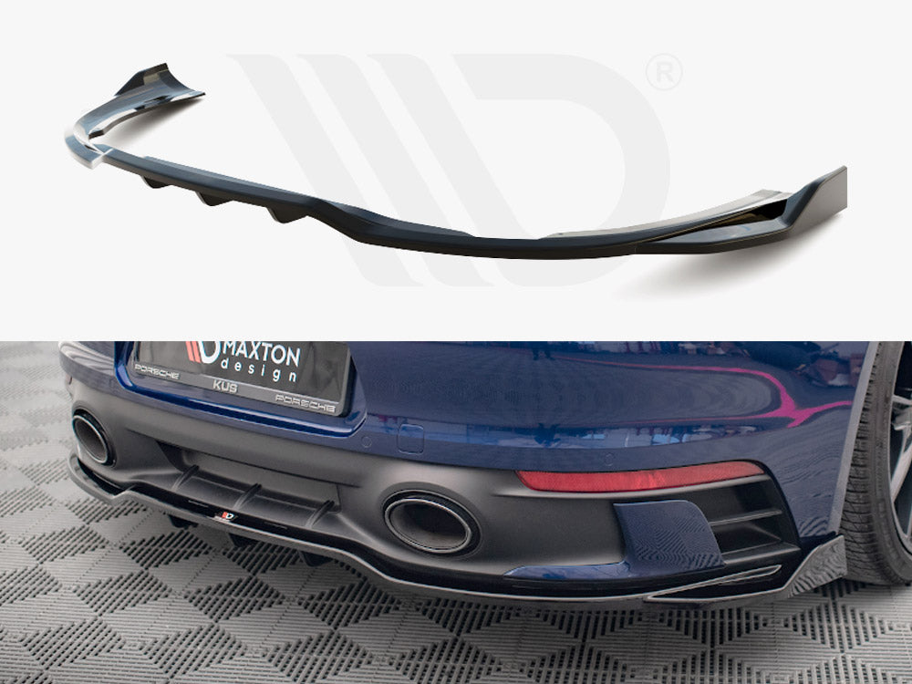 MAXTON DESIGN Central Rear Splitter V.2 (Vertical Bars) Porsche 911 Carrera Aero 992