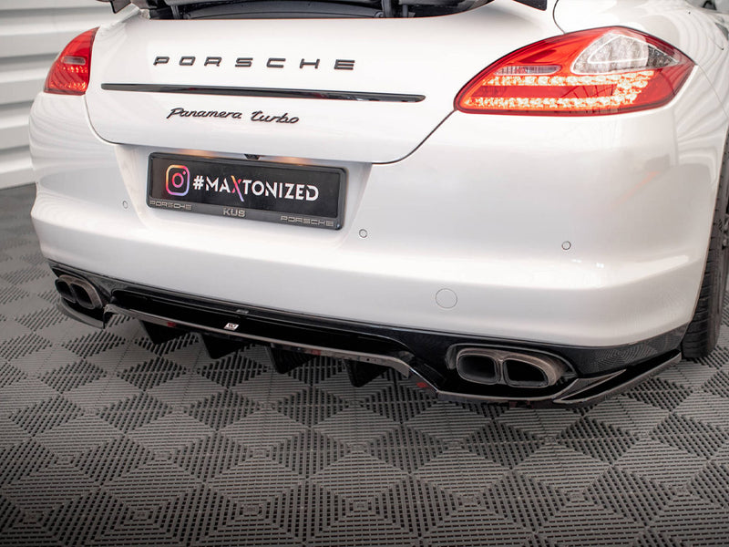 MAXTON DESIGN Central Rear Splitter (Vertical Bars) Porsche Panamera Turbo 970