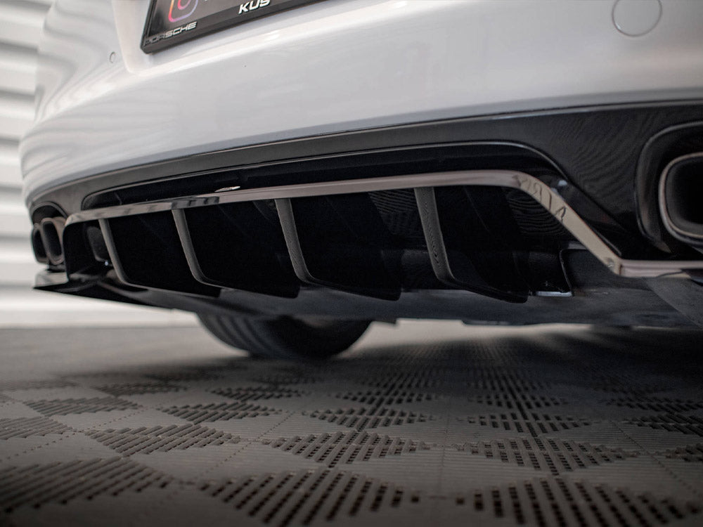 MAXTON DESIGN Central Rear Splitter (Vertical Bars) Porsche Panamera Turbo 970