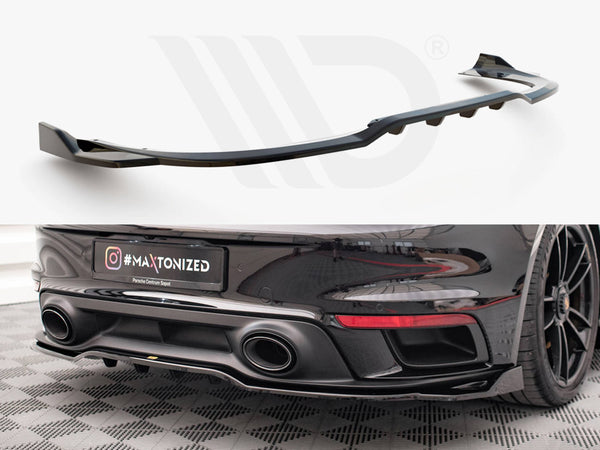 MAXTON DESIGN Central Rear Splitter (Vertical Bars) Porsche 911 Turbo S 992