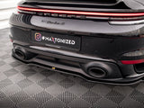 MAXTON DESIGN Central Rear Splitter (Vertical Bars) Porsche 911 Turbo S 992