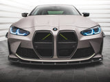 Carbon Fiber Front Grill + License Plate Holder Base compatible with BMW M4 G82