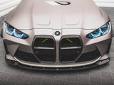 Carbon Fiber Front Grill + License Plate Holder Base compatible with BMW M4 G82