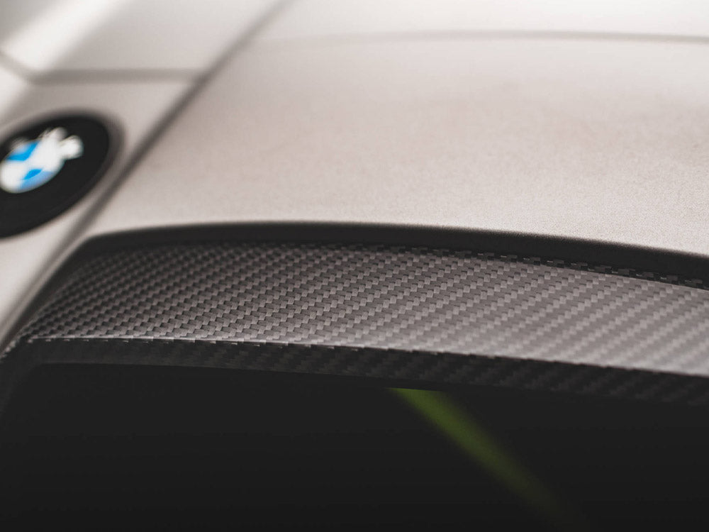 Carbon Fiber Front Grill + License Plate Holder Base compatible with BMW M4 G82