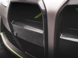 Carbon Fiber Front Grill + License Plate Holder Base compatible with BMW M4 G82