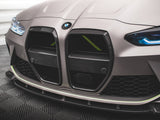 Carbon Fiber Front Grill + License Plate Holder Base compatible with BMW M4 G82