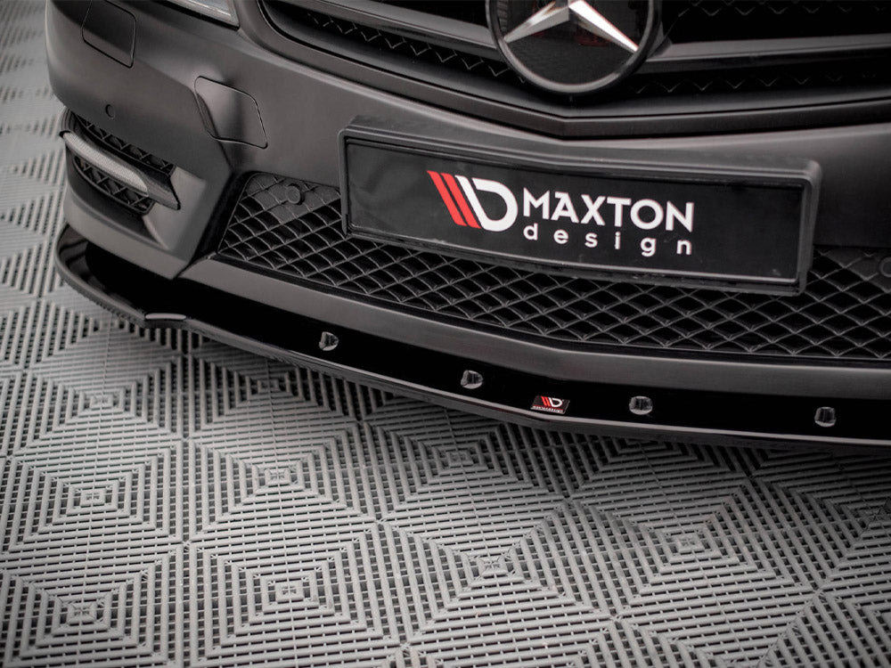 Front Splitter V.2 compatible with Mercedes-Benz C Coupe / Sedan / Estate AMG Line C204 / W204 Facelift / S204 Facelift