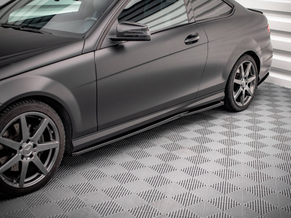 Side Skirts Diffusers compatible with Mercedes-Benz C Coupe / Sedan / Estate AMG Line C204 / W204 Facelift / S204 Facelift