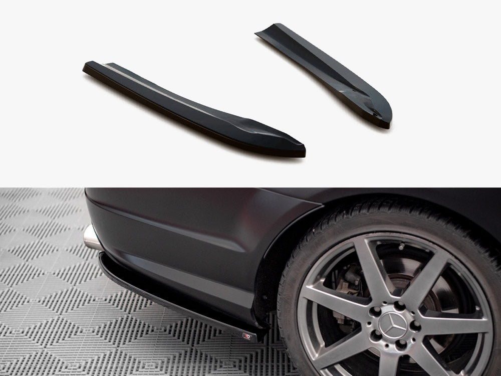 Rear Side Splitters compatible with Mercedes-Benz C Coupe / Sedan / Estate AMG Line C204 / W204 Facelift / S204 Facelift