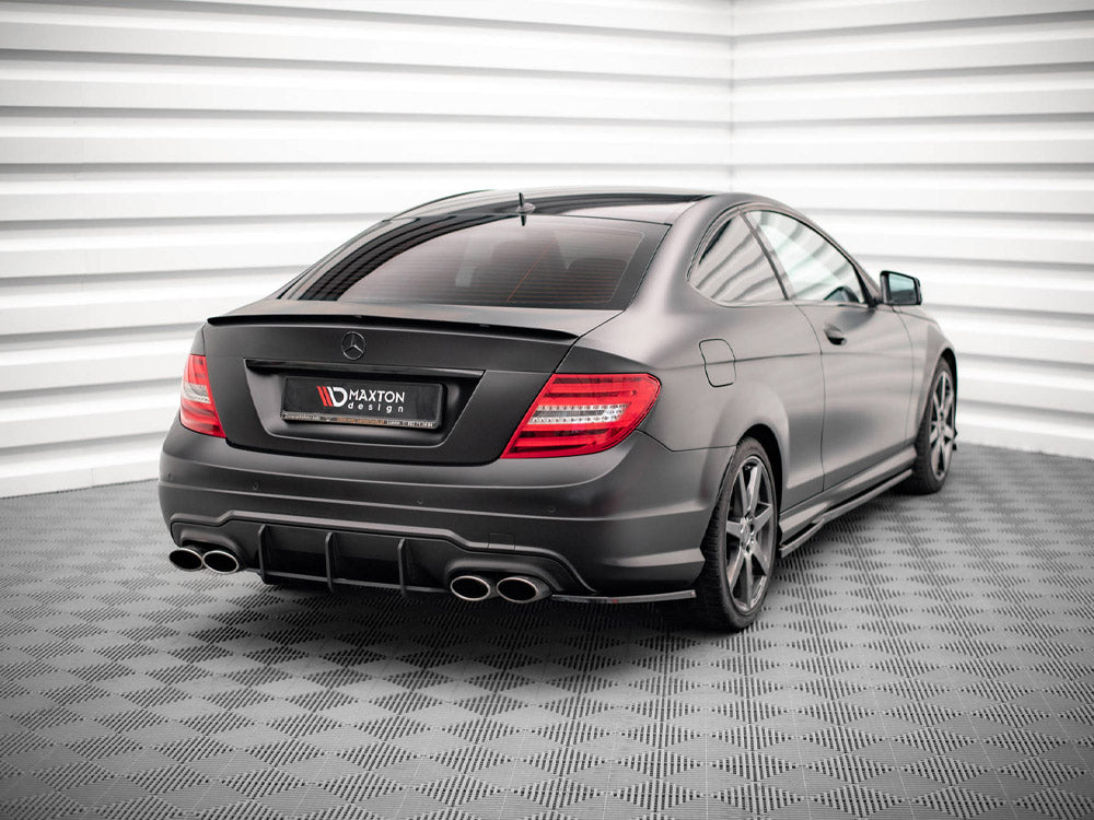 Rear Side Splitters compatible with Mercedes-Benz C Coupe / Sedan / Estate AMG Line C204 / W204 Facelift / S204 Facelift