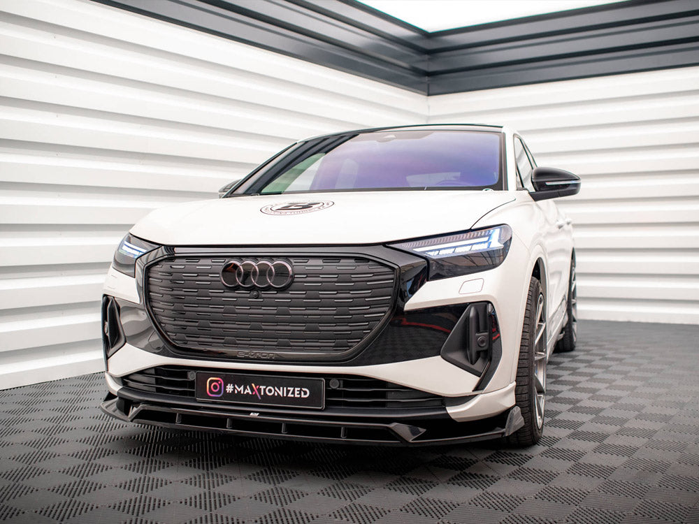 Front Splitter V.2 compatible with Audi Q4 e-tron Sportback Mk1