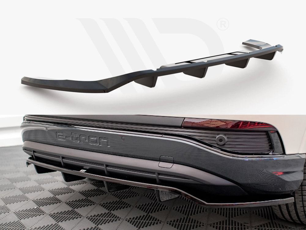 MAXTON DESIGN Central Rear Splitter (Vertical Bars) Audi Q4 e-Tron Sportback Mk1