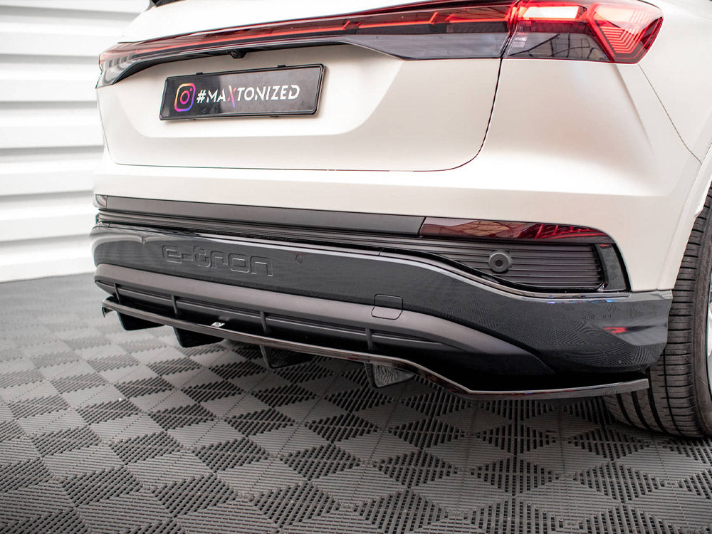 Rear Splitter (Vertical Bars) compatible with Audi Q4 e-tron Sportback S Line Mk1