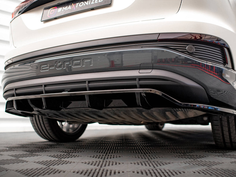 Rear Splitter (Vertical Bars) compatible with Audi Q4 e-tron Sportback S Line Mk1