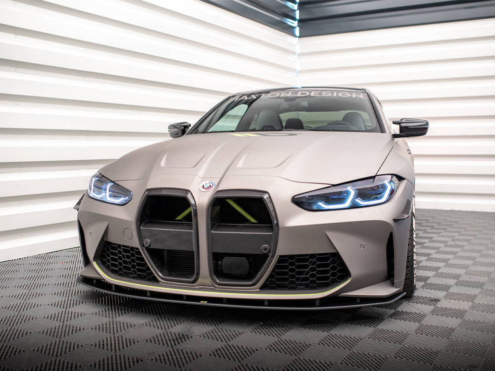 Street PRO Front Splitter compatible with BMW M4 G82 / M3 G80 - Black-Red