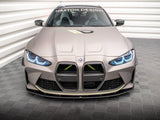 Street PRO Front Splitter compatible with BMW M4 G82 / M3 G80 - Black-Red