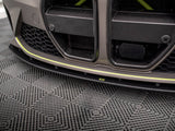 Street PRO Front Splitter compatible with BMW M4 G82 / M3 G80 - Black-Red