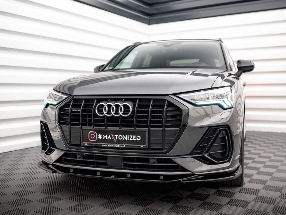 Front Splitter V.3 compatible with Audi Q3 Sportback / SUV S Line F3